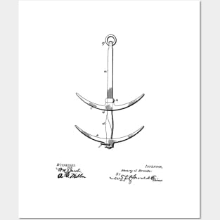 Ship's Anchor Vintage Patent Hand Drawing Posters and Art